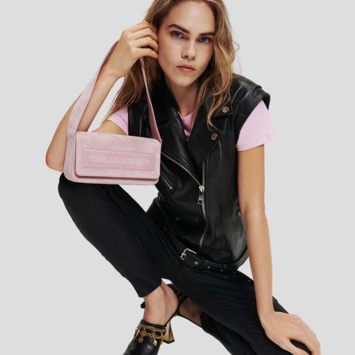 Karl Lagerfeld Pink Shoulder Bag