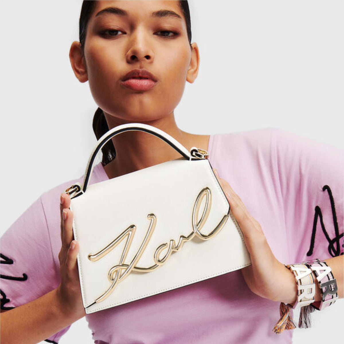 Karl Lagerfeld Crossbody Cream Bag