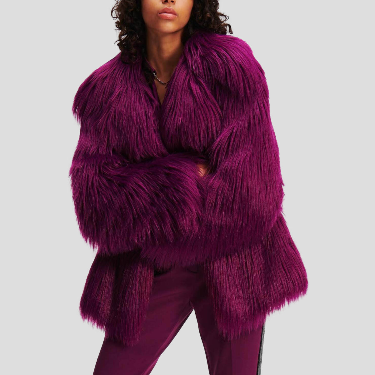 Karl Lagerfeld Faux-Fur Jacket